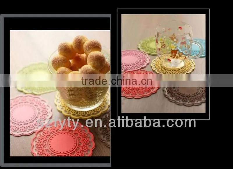 2014 hot sale factory price silicone cup coaster