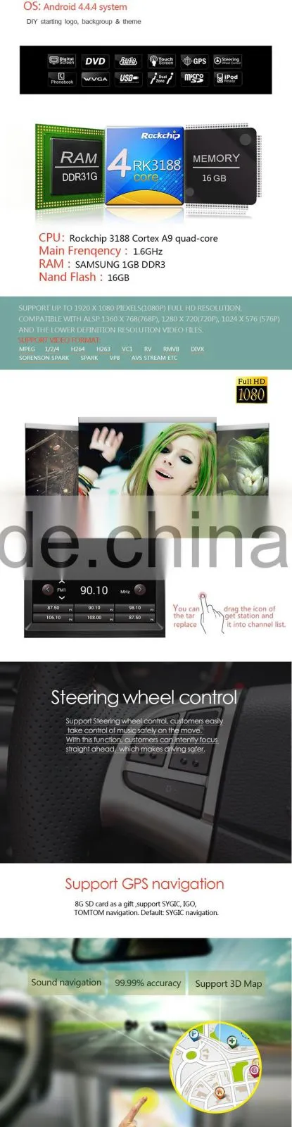 build in wifi gps bluetooth support DAB Android 5.1.1 car dvd player for superb 2016