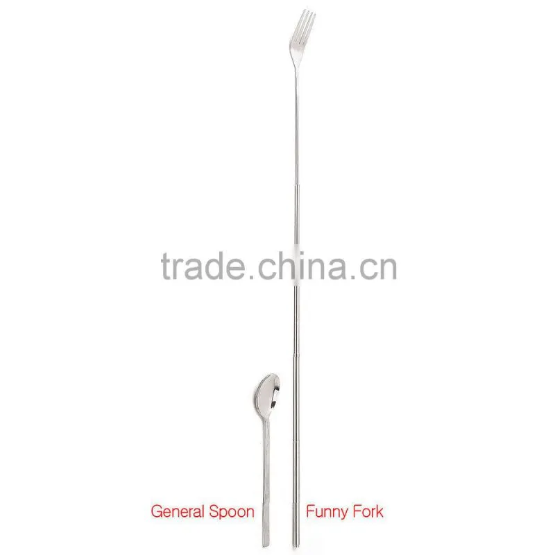 Extendable stainless steel dinner fork