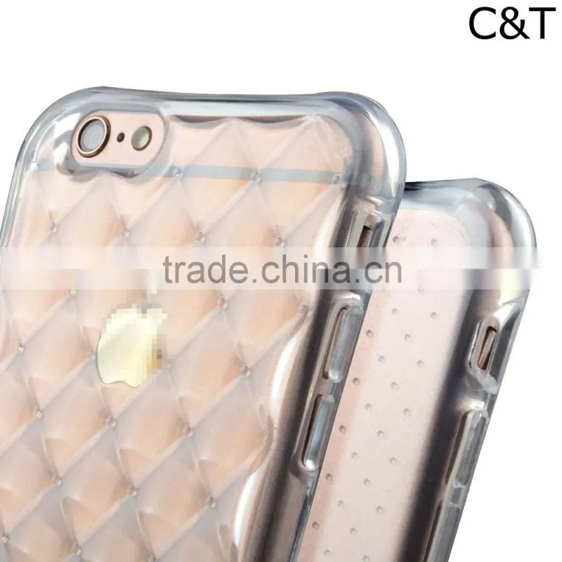 C&T Grainy Translucent Shockproof Case Anti-Scratch Back Cover for iPhone 6 4.7 Inch