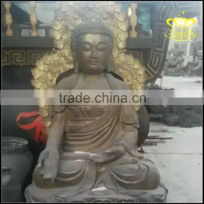 Maitreya Buddha casting bronze statue of the temple of the temple worship Buddha sculpture