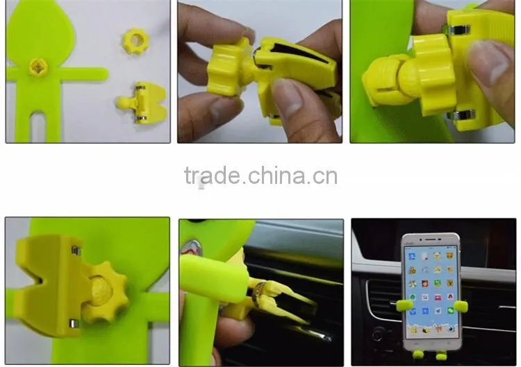 No Charger desktop phone Stand Compatible Brand cartoon face multi-functuional Car holder