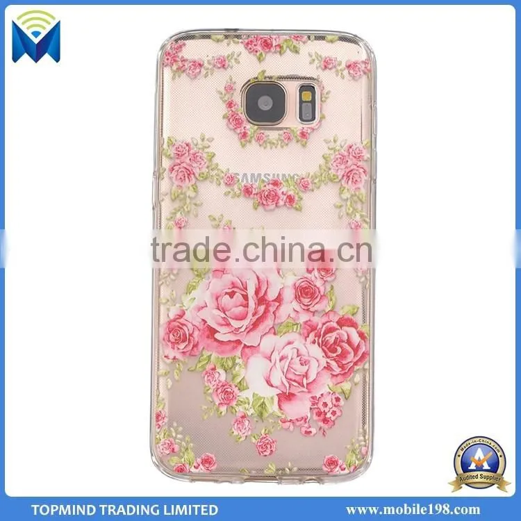 Wholesale Cheap Price Colorful Painted TPU Back Cover Case for Samsung Galaxy S7 S7 Edge