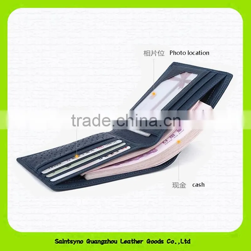 15609 High-end classical rfid blocking fashion business genuine leather men wallet