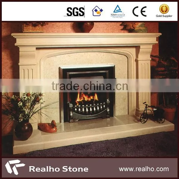 cheap price marble indoor fireplace