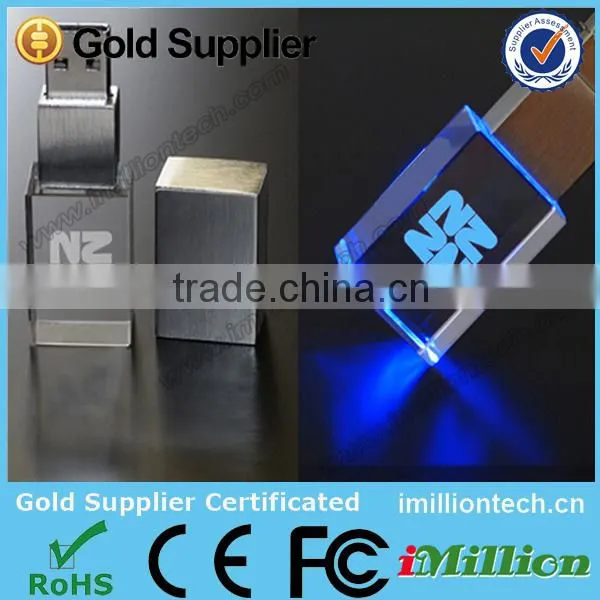 Wholesales Alibaba Express LED Light Crystal USB Flash Drive,USB glass flash drives,3D Crystal Glass USB Pendrive
