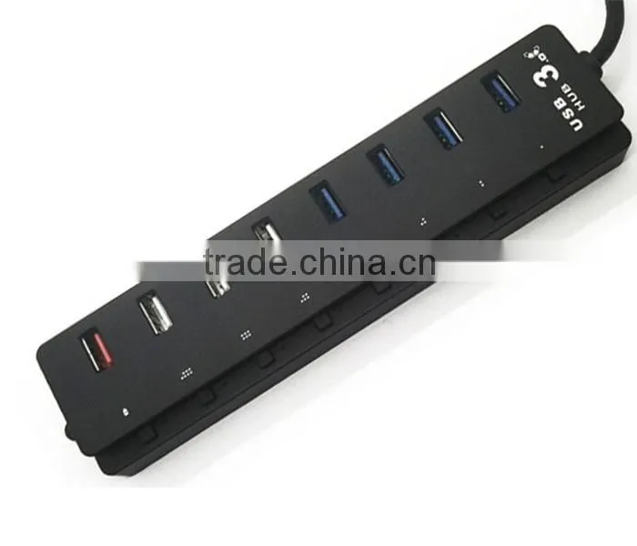 Super Speed 8 Port of Usb3.0 7 Port hub with 1 DCP Charging Port