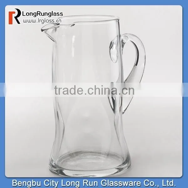 LongRun 80oz Large Capacity Impressions Clear Pitcher Unique Glassware Container