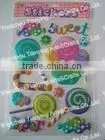 cat shape puffy sticker with sponge