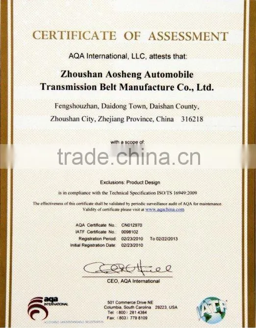 automotive v belt/cogged v belt 90916 02104