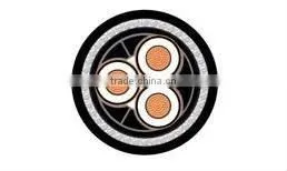 Single core power cable, copper or aluminium conductor, XLPE insulated amoured cable/N2XCY, NA2XCY cable