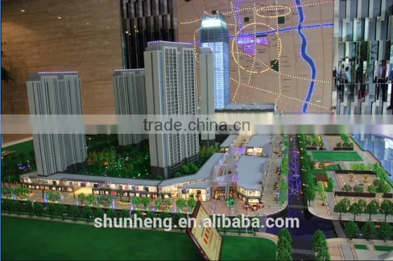 exhibition miniature building scale model,commercial center architectural scale model making