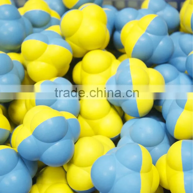 2015 wholesale hallow rubber reaction random bounce ball, hot toy made in Thailand/training toy