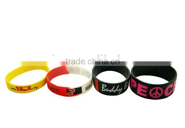 Fashion printed silicone wristband/silicone wristband/wrist band