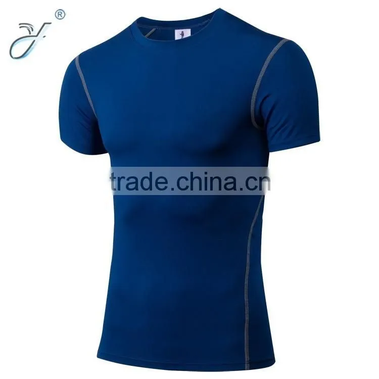 Dri Fit Men's O-neck Short Sleeve Fitness Muscle Tee shirts