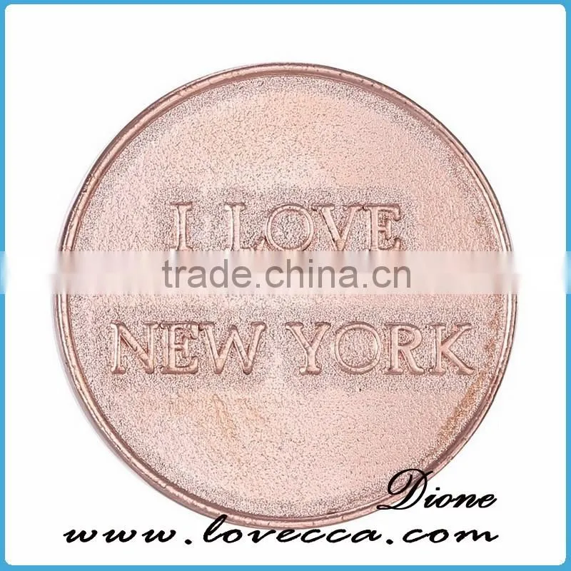 jewelry rose gold coinlocket interchangable coin holder necklace