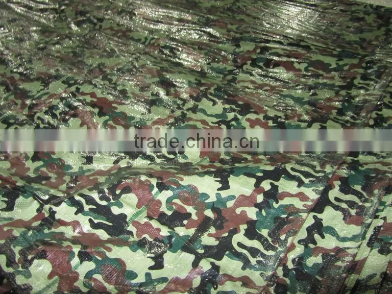 camouflage color pe tarpaulin fabric