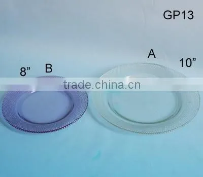 Stocked dessert glass plat for restaurant