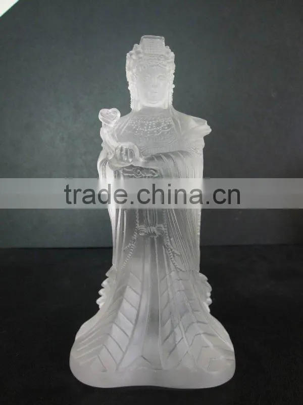 WF017 crystal buddha statues--happy buddha statue