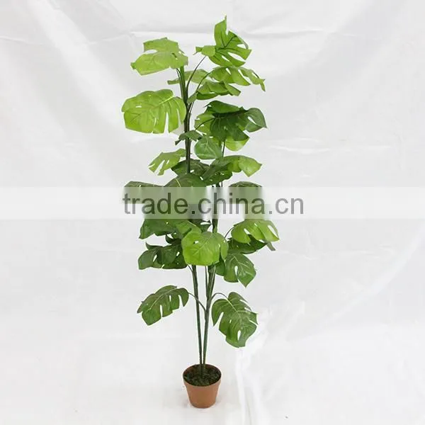fake decorative artificial monstera palnt tree plastic trunk for sale
