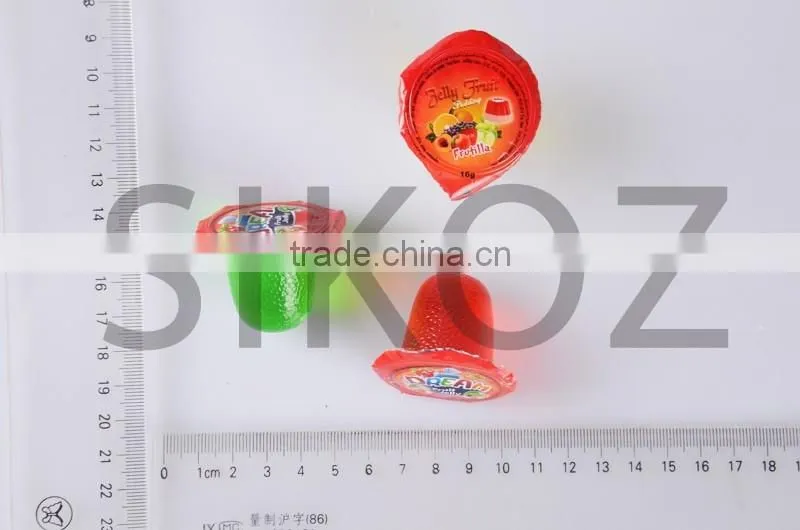 SK-V042 Assorted 16g mini fruit jelly cup rocket shape