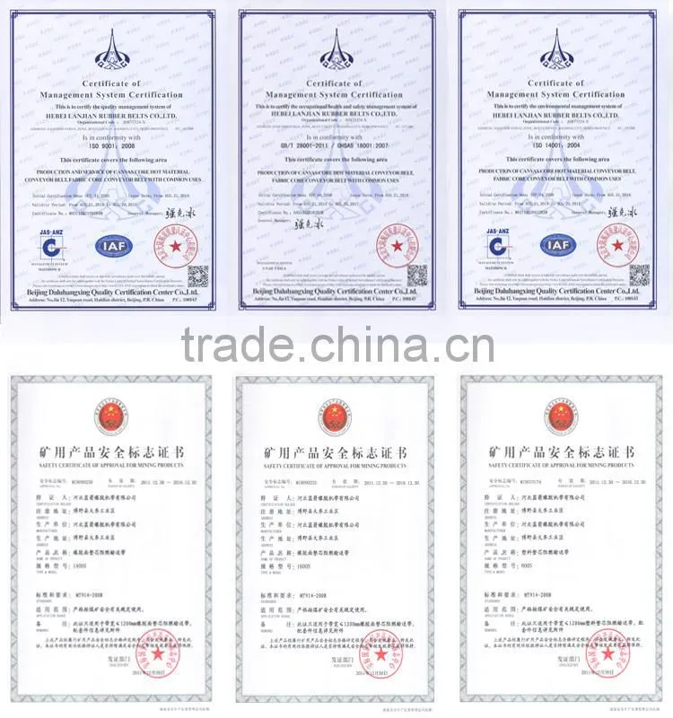 china export market good elasticity rubber v guide conveyor belt