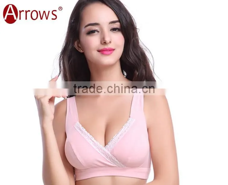 100% Cotton Apricot Breast Feeding Maternity Sleep Bra For Nursing Mothers Breastfeeding Wire Free Nursing Bra Yoga Sport Bra