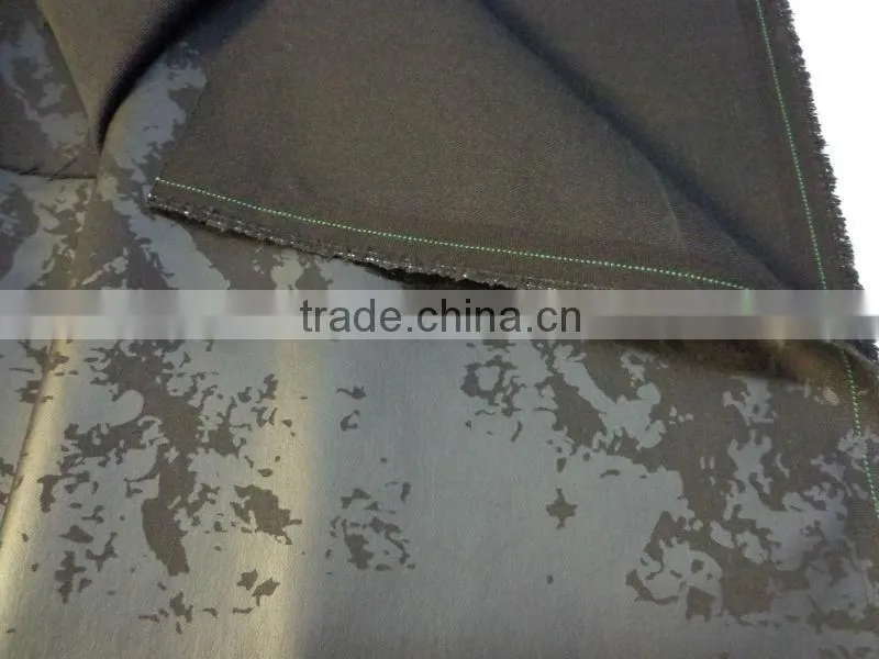 2016 black stretch denim fabric with coated