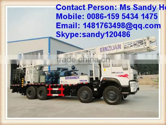 600 meters truck mounted water well drilling rig