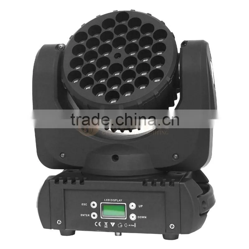 Factory price 36pcs 3W RGBW led moving head light beam wash stage lighti