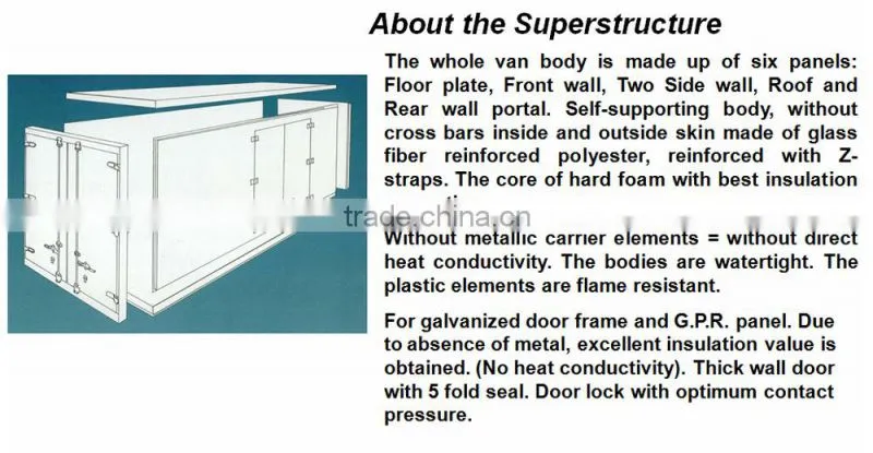 Freezer food semi trailer , Refrigerated insulated cargo trailer