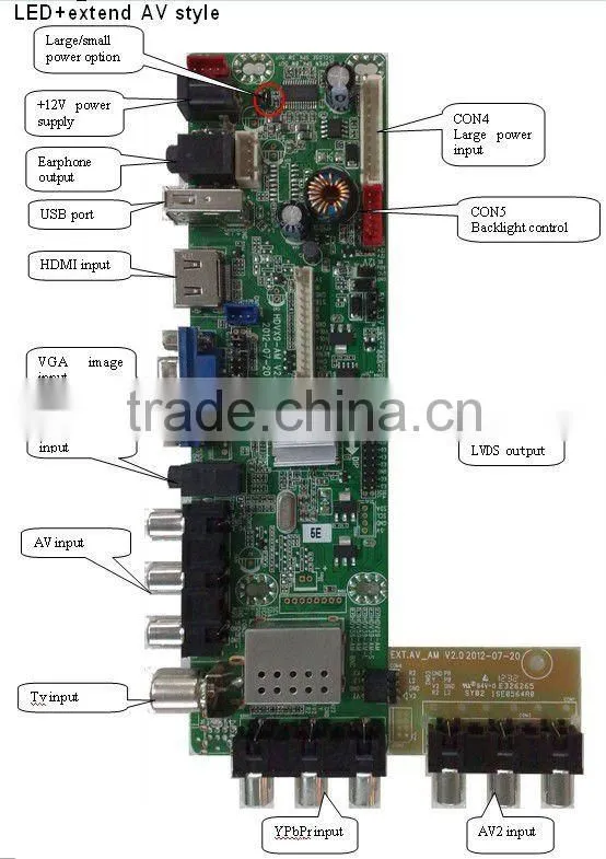 LCD TV motherboard with 59 solution HDVX9-AM-V59