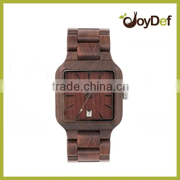 2016 Newest eco friendly maple wooden unisex watch with Japan calendar movement