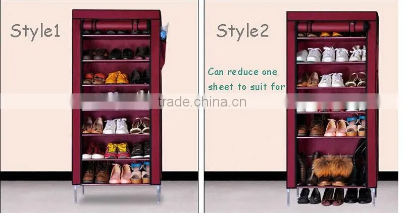 Hot selling covered container shoe rack with canvas FH-F0207