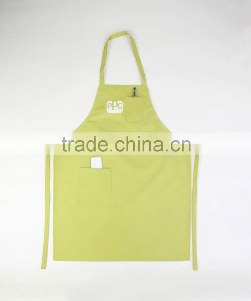 100% Polyester WaterProof PU Coating Practical Kitchen Aprons With Pocket