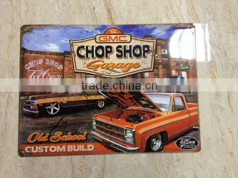 custom OEM funny print tin sheet, embossed sign board, 3d metal plate