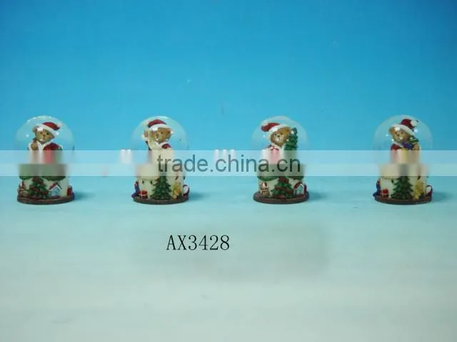 Polyresin Teddy beer snow globe, Christmas style's gift