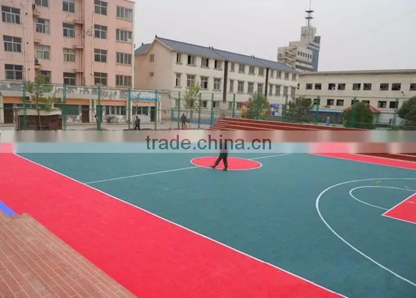 Suspended PP interlocking anti-ultraviolet outdoor carpet tile
