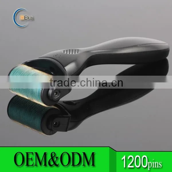 2014 low price 1200 needles titanium derma roller with replacable tips