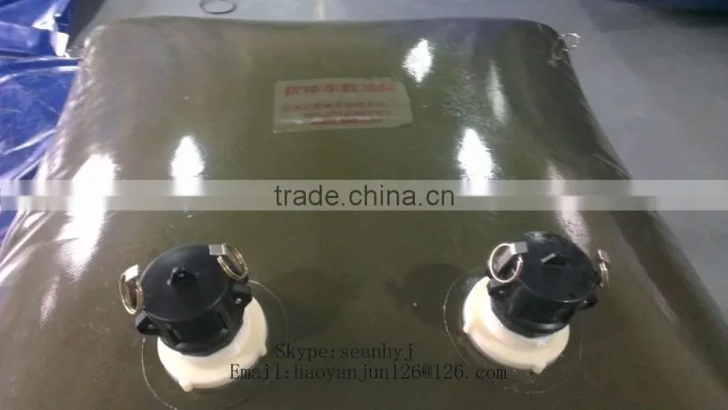 Folding oil bag for truck base or platform