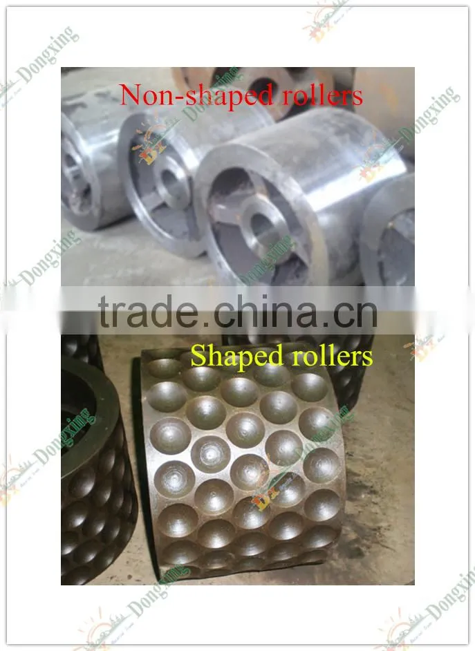 Double roller charcoal powder briquette making machine