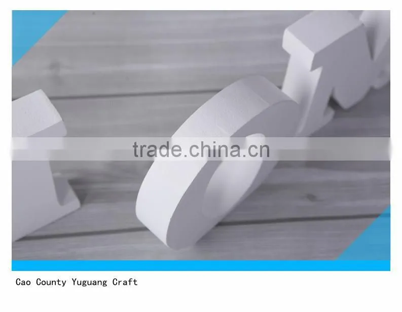 white MDF letter HOME decorative wood letter