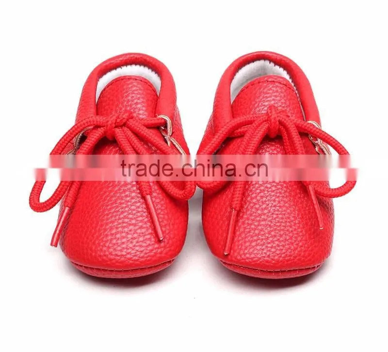 Top selling baby hard sole walking shoes toddler shoes rubber sole pu leather baby moccasins