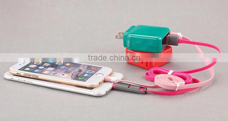 Qc 2.0 dual USB plug fast charging travel charger adapter