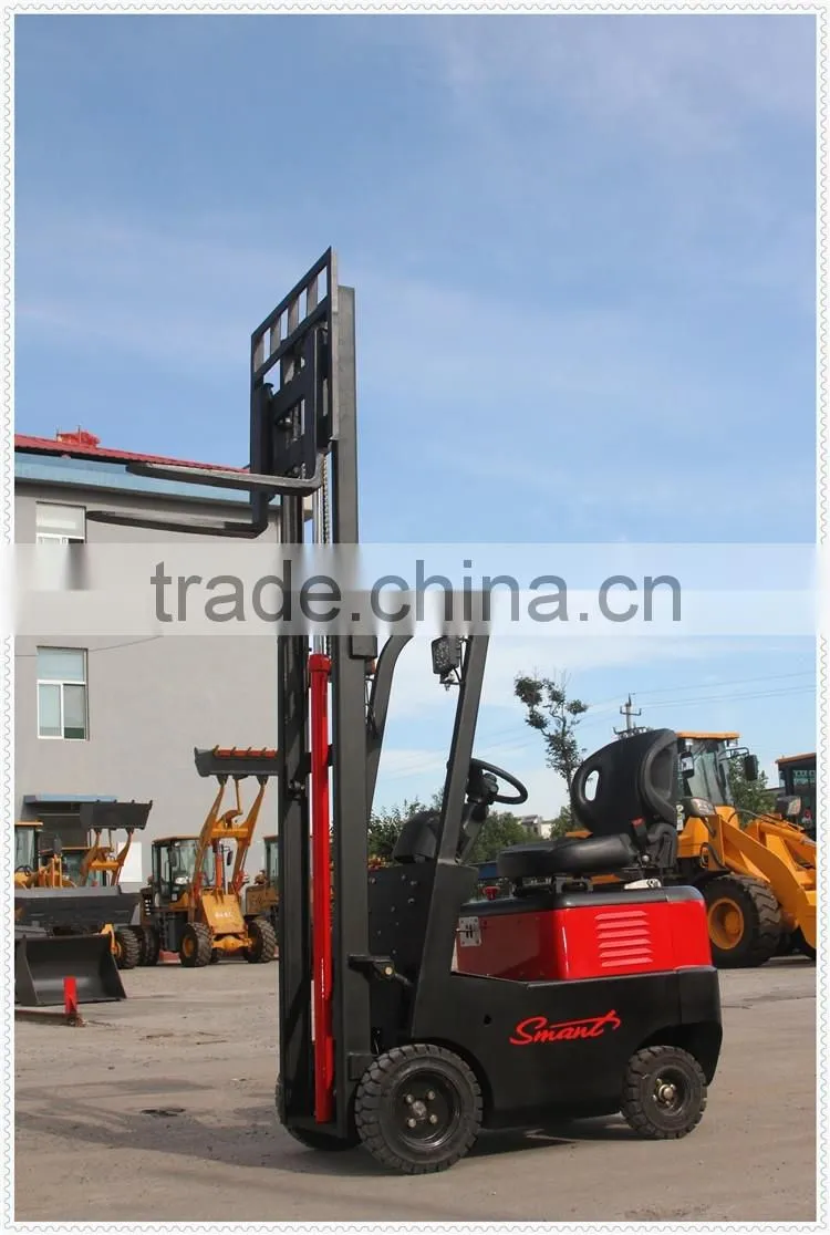 750kg AC battery 48V 140Ah mini electric forklift truck for sale