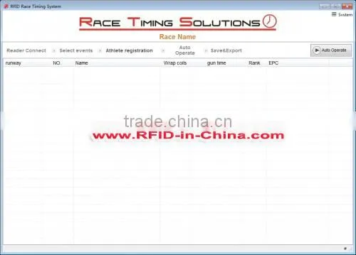 Special Development RFID assets software for Sports Timing System
