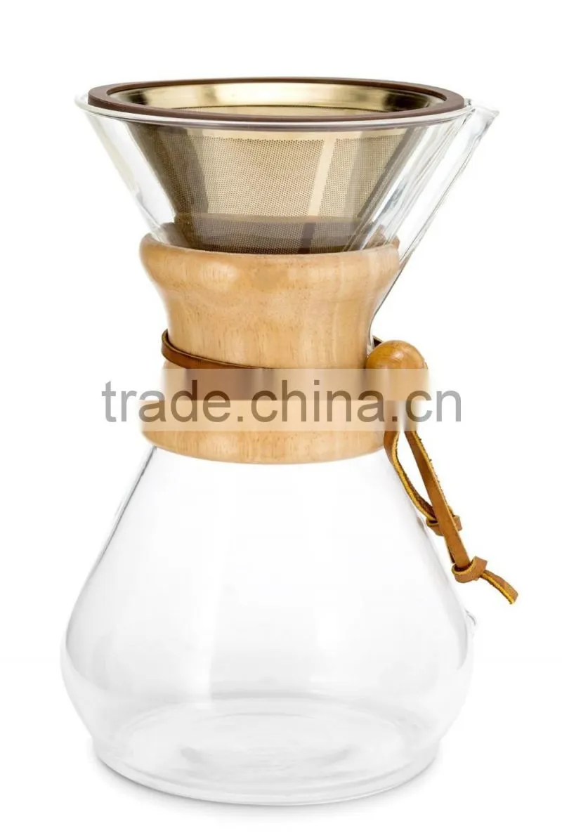 Titanium Coated Pour Over Cone coffee Dripper Stainless Steel Coffee Filter set