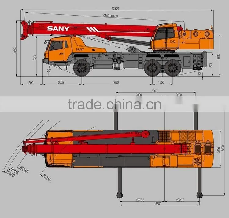 30 ton SPC300 SANY pickup truck boom lift
