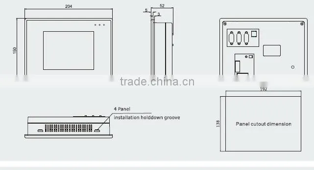 MT4300CE 5.6" TFT 320X234 pixels LED serial port hmi touch screen panel HMI