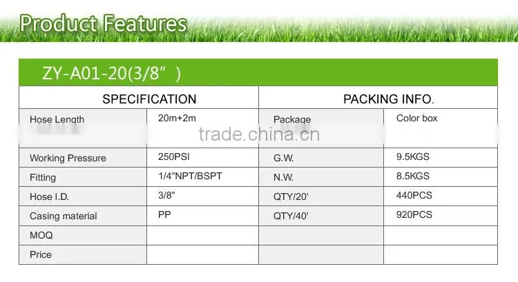 Retractable Air Hose Reel 20m PU Hose